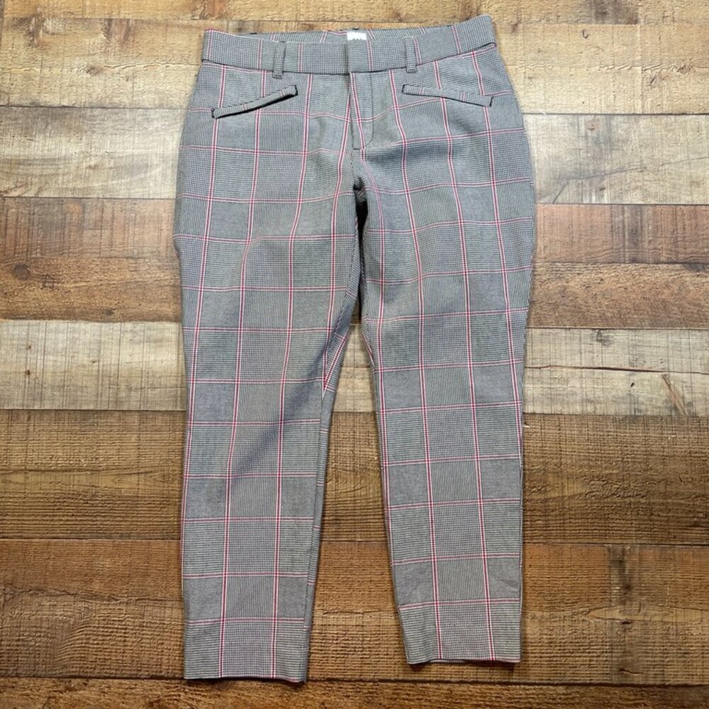 Womens GAP Plaid Curvy Signature Slim Ankle Pants size 8P